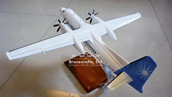 Model of Fokker 50 Skywest with detailed craftsmanship.